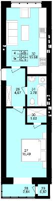 1-комнатная 45.19 м² в ЖК Грушевского от 16 350 грн/м², г. Винники