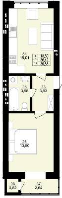 1-комнатная 39.88 м² в ЖК Грушевского от 16 950 грн/м², г. Винники