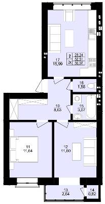 2-комнатная 55.97 м² в ЖК Грушевского от 15 150 грн/м², г. Винники