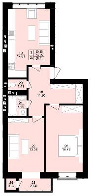 2-комнатная 66.71 м² в ЖК Грушевского от 15 450 грн/м², г. Винники