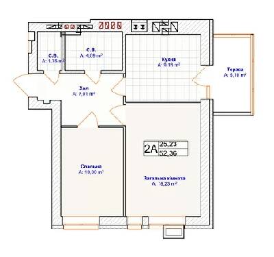 2-комнатная 52.36 м² в ЖК Grand Country Irpin от 24 500 грн/м², г. Ирпень