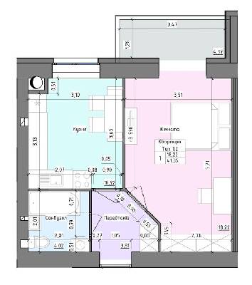 1-комнатная 41.35 м² в ЖК Барви от 12 000 грн/м², Хмельницкий