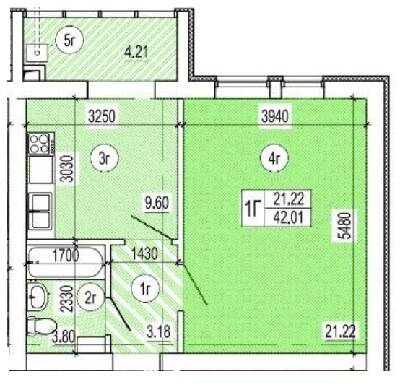 1-кімнатна 42.01 м² в ЖК Сімейний квартал від 18 000 грн/м², с. Требухів