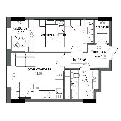 2-кімнатна 42.85 м² в ЖМ ARTVILLE від 22 600 грн/м², смт Авангард