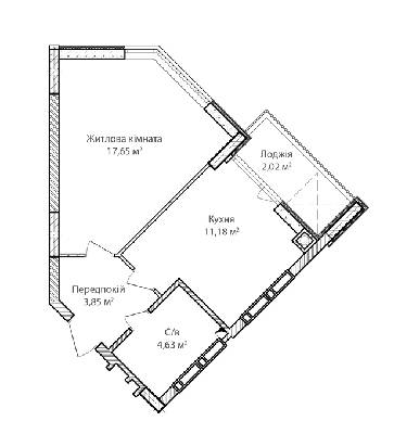 1-кімнатна 39.33 м² в ЖК Синергія Сіті від 18 800 грн/м², м. Ірпінь