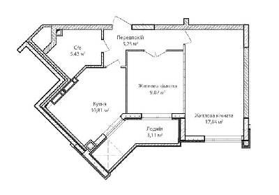 2-комнатная 52.29 м² в ЖК Синергия Сити от 17 800 грн/м², г. Ирпень