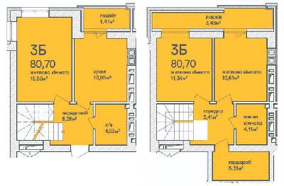 Двухуровневая 80.7 м² в ЖК Синергия Сити (Kvartal Group) от 18 500 грн/м², г. Ирпень