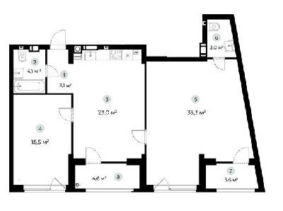 2-кімнатна 86.1 м² в ЖК PARKTOWN від 22 000 грн/м², смт Гостомель