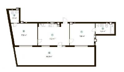 2-комнатная 81.6 м² в ЖК PARKTOWN от 22 000 грн/м², пгт Гостомель