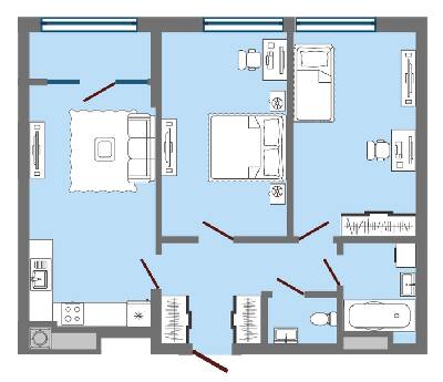 2-комнатная 68.25 м² в ЖК Greenville Park Lviv от 26 950 грн/м², Львов