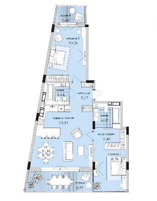 2-комнатная 69.08 м² в ЖК Park Lake City от 34 086 грн/м², с. Подгорцы