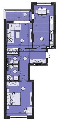 2-комнатная 74.41 м² в ЖК Royal Park от 16 900 грн/м², г. Дубляны