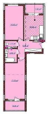 2-комнатная 59 м² в ЖК на ул. Вулецкая от 12 500 грн/м², с. Горишний