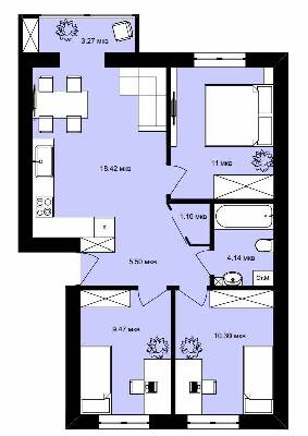 3-комнатная 63 м² в ЖК Вилла Италия от 20 050 грн/м², г. Винники