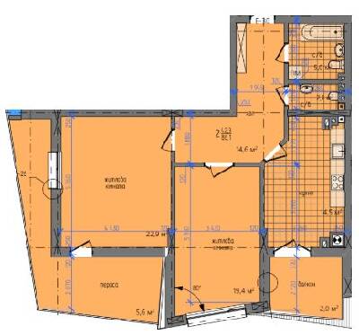 2-комнатная 85.1 м² в ЖК на ул. Южно-Кольцевая, 5л от 20 400 грн/м², Черновцы