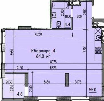 2-кімнатна 64 м² в ЖК River Hall від 23 700 грн/м², Запоріжжя
