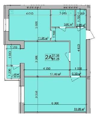 2-кімнатна 65.25 м² в ЖК Зоря від 20 800 грн/м², Вінниця