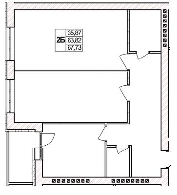 2-комнатная 67.73 м² в ЖК Мичурина от 15 000 грн/м², с. Агрономичное