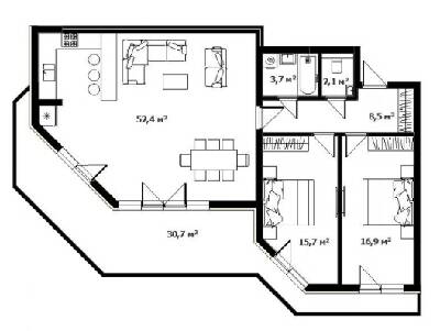 3-кімнатна 104 м² в ЖК Green Land від 30 050 грн/м², Ужгород