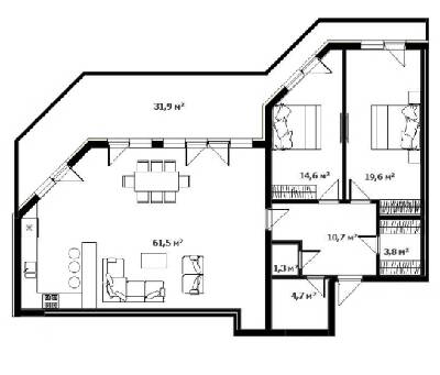 3-кімнатна 108 м² в ЖК Green Land від 30 050 грн/м², Ужгород