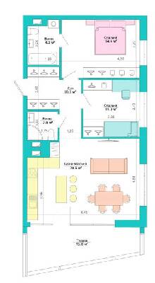 2-комнатная 83.5 м² в ЖК Legenda от 29 000 грн/м², Запорожье