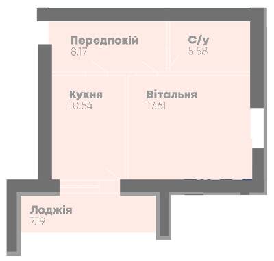 Однокімнатні в ЖК Central House