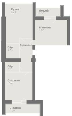 2-комнатная 89.19 м² в ЖК Central House от 18 800 грн/м², Николаев