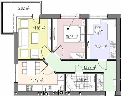 3-комнатная 59.78 м² в ЖК Perfect house от 22 000 грн/м², Ровно