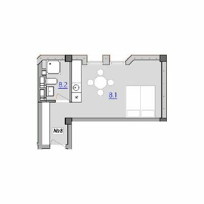 1-комнатная 27.4 м² в Апарт-комплекс Кампус от 15 500 грн/м², Тернополь