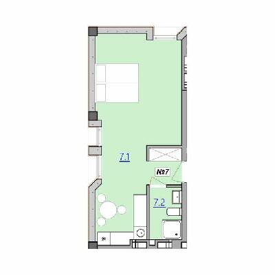 1-комнатная 36.1 м² в Апарт-комплекс Кампус от 15 500 грн/м², Тернополь