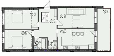 3-кімнатна 89.9 м² в ЖК Sky Towers від 48 158 грн/м², м. Тячів