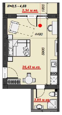 1-комнатная 32.62 м² в ЖК Green Park Resort от 28 900 грн/м², с. Поляна