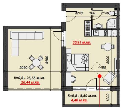 1-кімнатна 55.75 м² в ЖК Green Park Resort від 26 600 грн/м², с. Поляна