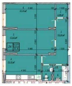 2-комнатная 66.65 м² в ЖК Свобода от 17 000 грн/м², Хмельницкий