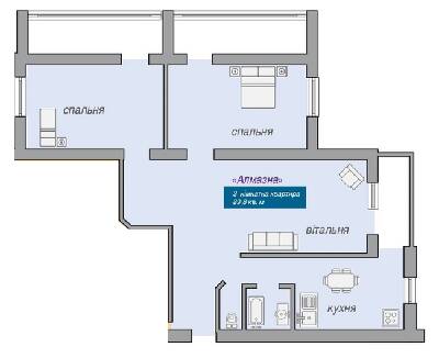 3-комнатная 89.8 м² в ЖК Новый Эдем от 10 500 грн/м², г. Каменец-Подольский