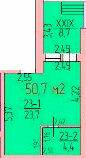 1-кімнатна 50.7 м² в ЖК Хвиля від 14 200 грн/м², с. Залізний Порт