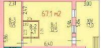 2-кімнатна 67.1 м² в ЖК Хвиля від 19 650 грн/м², с. Залізний Порт