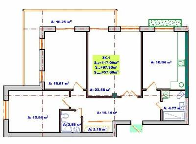 3-кімнатна 117 м² в ЖК Dream House від 28 400 грн/м², Херсон