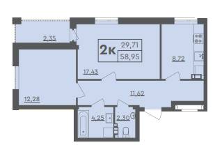 2-кімнатна 58.95 м² в ЖК Scandia від 17 500 грн/м², м. Бровари