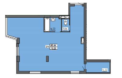 2-комнатная 70 м² в ЖК Юпитер от застройщика, Одесса