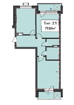 2-комнатная 79.04 м² в ЖК CRYSTAL RESIDENCE от 49 300 грн/м², Киев