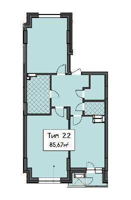 2-комнатная 85.67 м² в ЖК CRYSTAL RESIDENCE от 49 300 грн/м², Киев