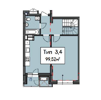 3-комнатная 99.52 м² в ЖК CRYSTAL RESIDENCE от 49 000 грн/м², Киев