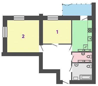 2-кімнатна 76.14 м² в ЖК Перлина Дніпра на Героїв від 17 300 грн/м², Черкаси