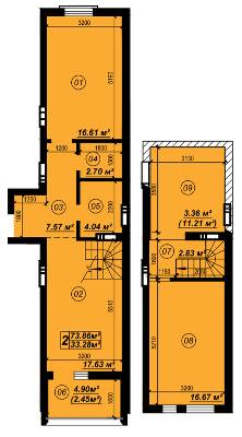 Двухуровневая 73.86 м² в ЖК Verba от 21 500 грн/м², пгт Глеваха