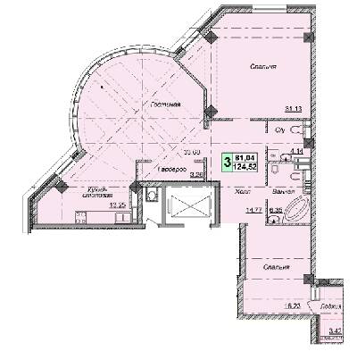 3-кімнатна 124.52 м² в КБ Малевича, 48 від 50 000 грн/м², Київ