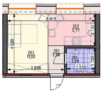 1-комнатная 23.13 м² в ЖК Home Smart House от 12 000 грн/м², г. Борисполь