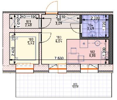 1-кімнатна 26.51 м² в ЖК Home Smart House від 12 000 грн/м², м. Бориспіль