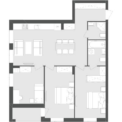 3-комнатная 88.17 м² в ЖК Avalon Zelena Street от 20 000 грн/м², Львов