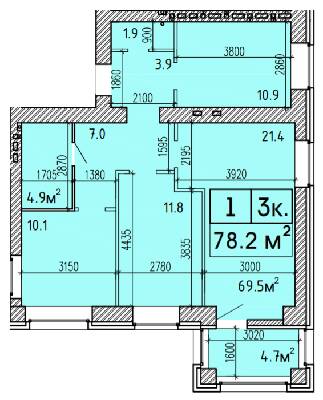 3-кімнатна 78.2 м² в ЖК Suncity від 17 000 грн/м², Дніпро